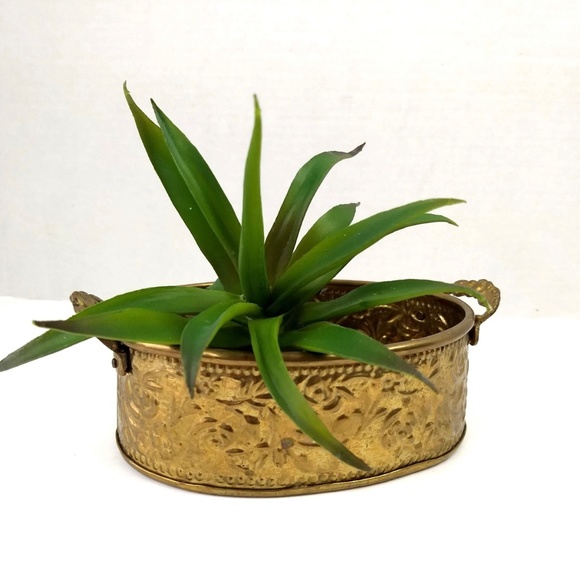 Vintage Other - Vintage Brass Planter Pot